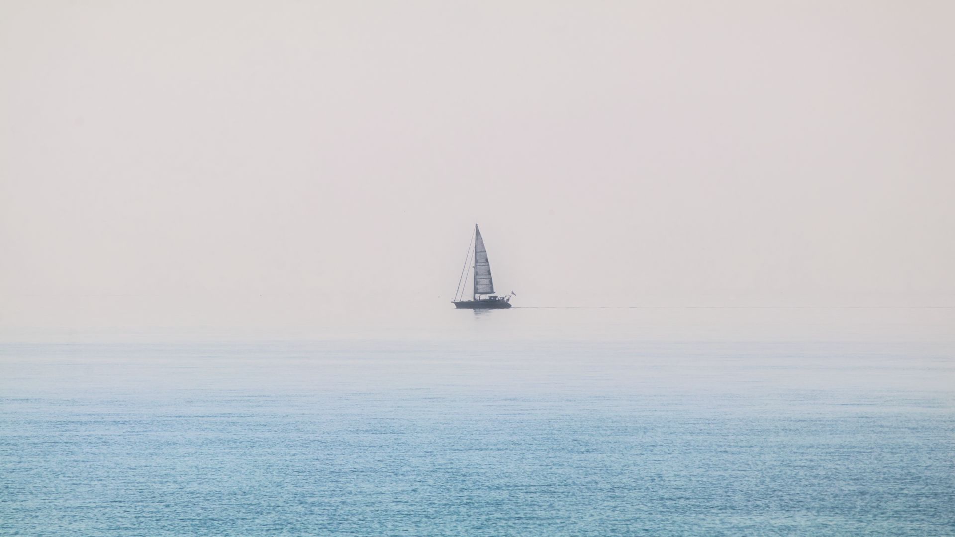 Download wallpaper 1920x1080 boat, sail, sea, minimalism full hd, hdtv ...