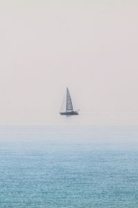 Preview wallpaper boat, sail, sea, minimalism