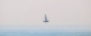 Preview wallpaper boat, sail, sea, minimalism