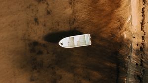 Preview wallpaper boat, sand, aerial view