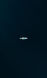 Preview wallpaper boat, sea, aerial view, minimalism