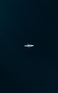 Preview wallpaper boat, sea, aerial view, minimalism