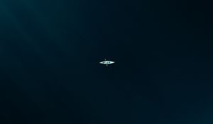 Preview wallpaper boat, sea, aerial view, minimalism
