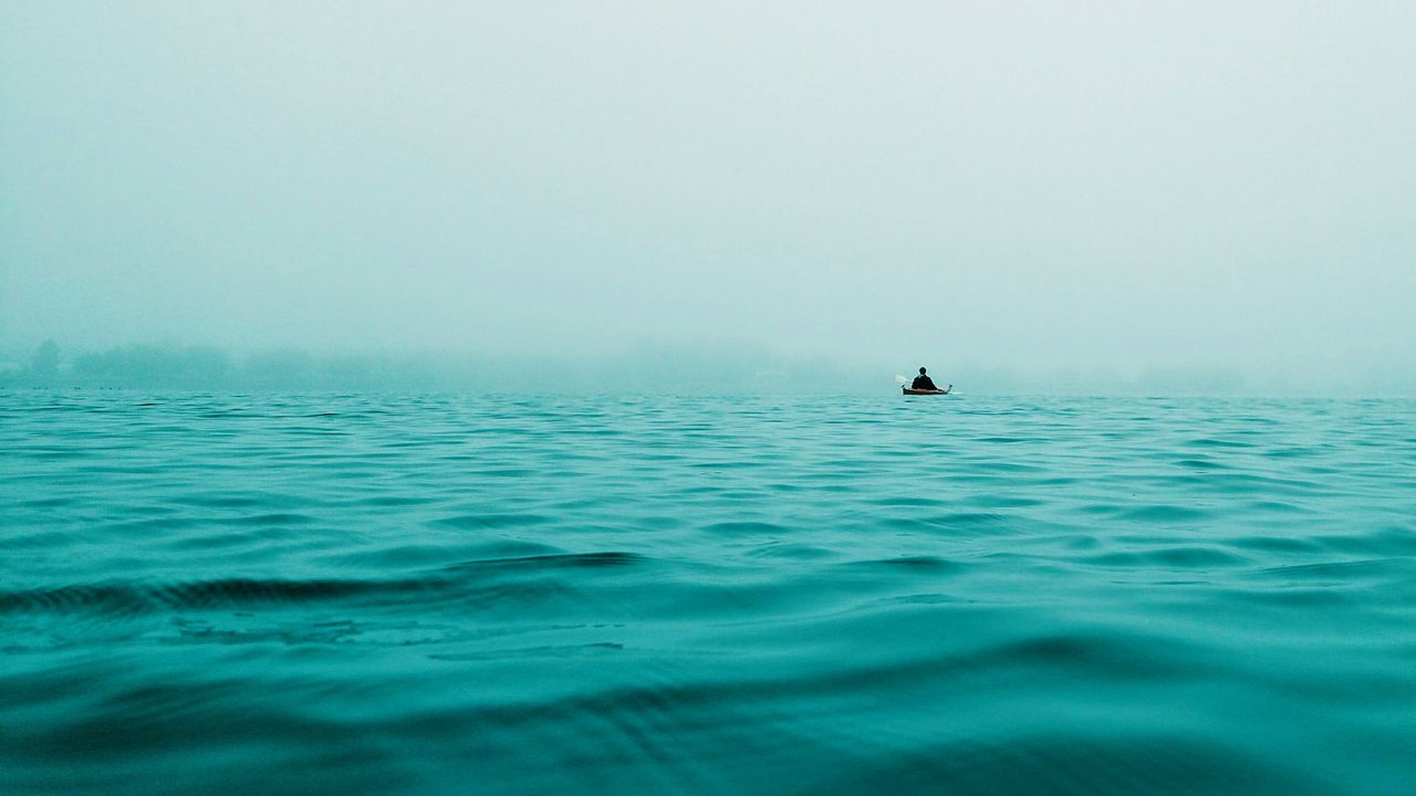 Wallpaper boat, sea, alone, solitude