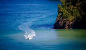 Preview wallpaper boat, sea, foam