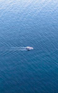 Preview wallpaper boat, sea, track