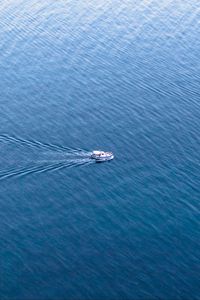 Preview wallpaper boat, sea, track