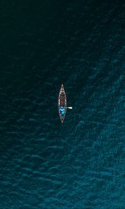 Preview wallpaper boat, sea, view from above, water