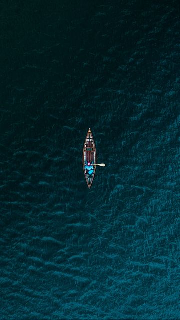 360x640 Wallpaper boat, sea, view from above, water