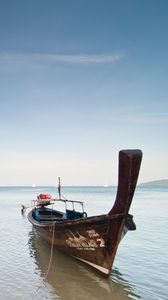 Preview wallpaper boat, sea, water, horizon