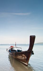 Preview wallpaper boat, sea, water, horizon