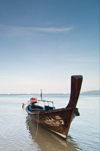 Preview wallpaper boat, sea, water, horizon