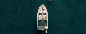 Preview wallpaper boat, speedboat, aerial view, water, sea