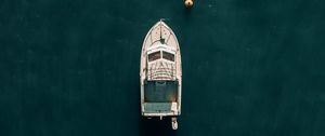 Preview wallpaper boat, speedboat, aerial view, water, sea