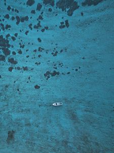 Preview wallpaper boat, water, aerial view, height, view