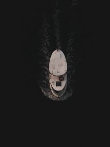 Preview wallpaper boat, water, aerial view