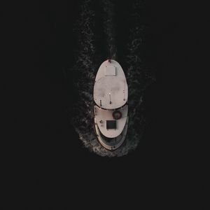 Preview wallpaper boat, water, aerial view