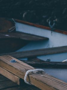 Preview wallpaper boat, wooden, rope