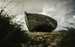 Preview wallpaper boat, wooden, shore