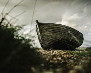 Preview wallpaper boat, wooden, shore