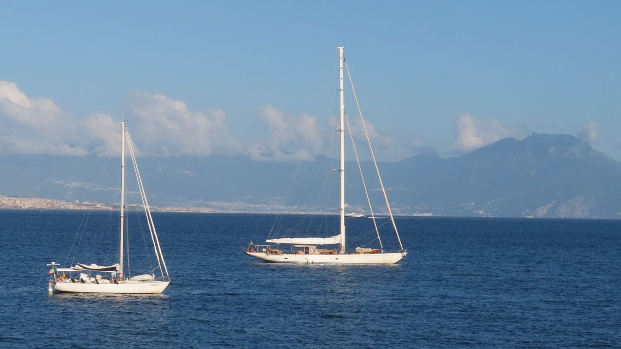 Wallpaper boat, yacht, mast, sea