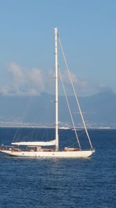 Preview wallpaper boat, yacht, mast, sea