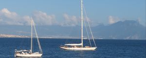 Preview wallpaper boat, yacht, mast, sea