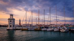 Preview wallpaper boats, masts, pier, sea