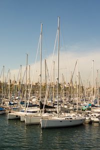 Preview wallpaper boats, masts, water, bay