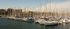 Preview wallpaper boats, masts, water, bay