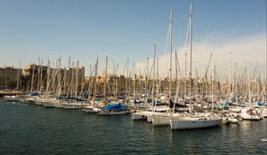 Preview wallpaper boats, masts, water, bay