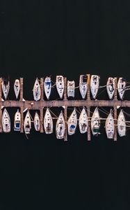 Preview wallpaper boats, pier, aerial view