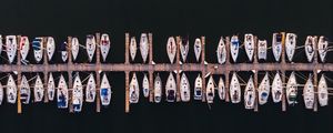 Preview wallpaper boats, pier, aerial view