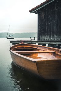 Preview wallpaper boats, pier, water, rain