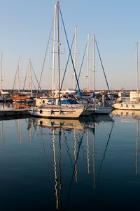 Preview wallpaper boats, pier, water, reflection