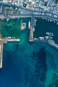 Preview wallpaper boats, port, pier, aerial view, city, sea