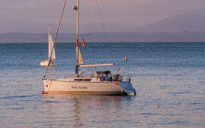 Preview wallpaper boats, sails, sea, horizon