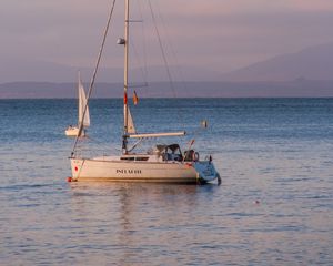 Preview wallpaper boats, sails, sea, horizon