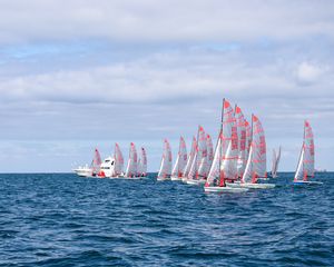 Preview wallpaper boats, sails, sea, waves