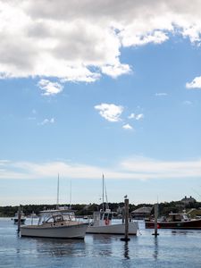 Preview wallpaper boats, sea, bay, masts