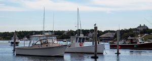 Preview wallpaper boats, sea, bay, masts