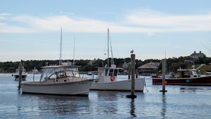 Preview wallpaper boats, sea, bay, masts