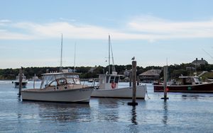 Preview wallpaper boats, sea, bay, masts