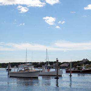 Preview wallpaper boats, sea, bay, masts