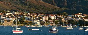 Preview wallpaper boats, sea, houses, buildings, mountains