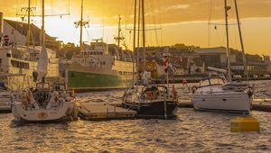 Preview wallpaper boats, ships, pier, bay