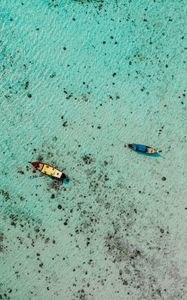 Preview wallpaper boats, water, aerial view