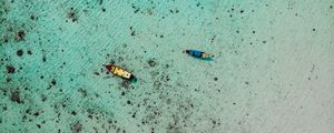 Preview wallpaper boats, water, aerial view