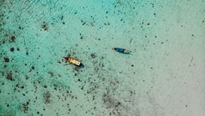 Preview wallpaper boats, water, aerial view