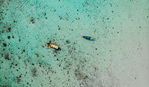 Preview wallpaper boats, water, aerial view